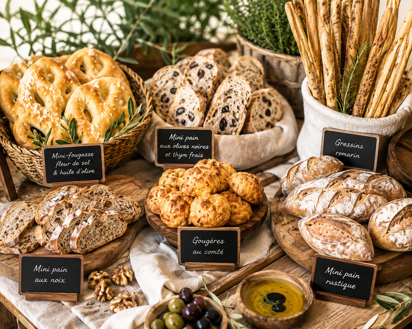 Assiette Boulangerie — Mini-Fougasses & Créations
